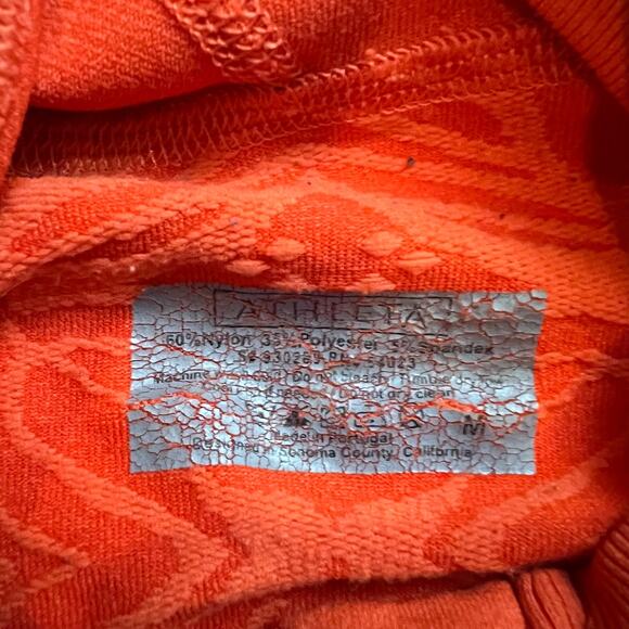 Athleta Hoodie Womens Medium Twist Half Zip Shirt Orange Compression - Picture 6 of 8